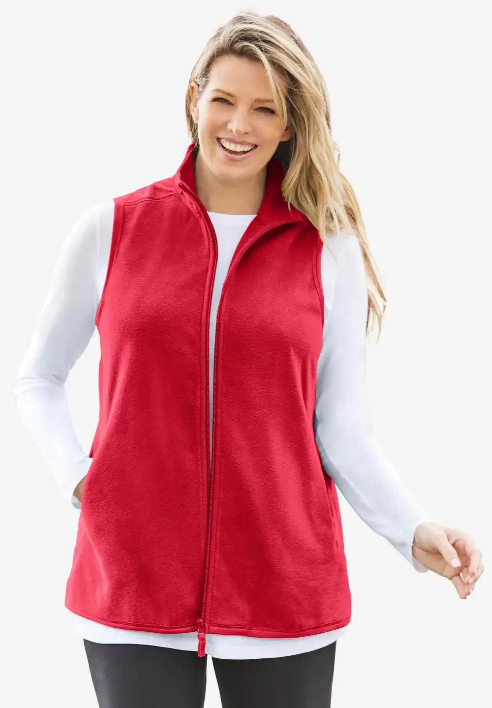 Zip-Front Microfleece Vest