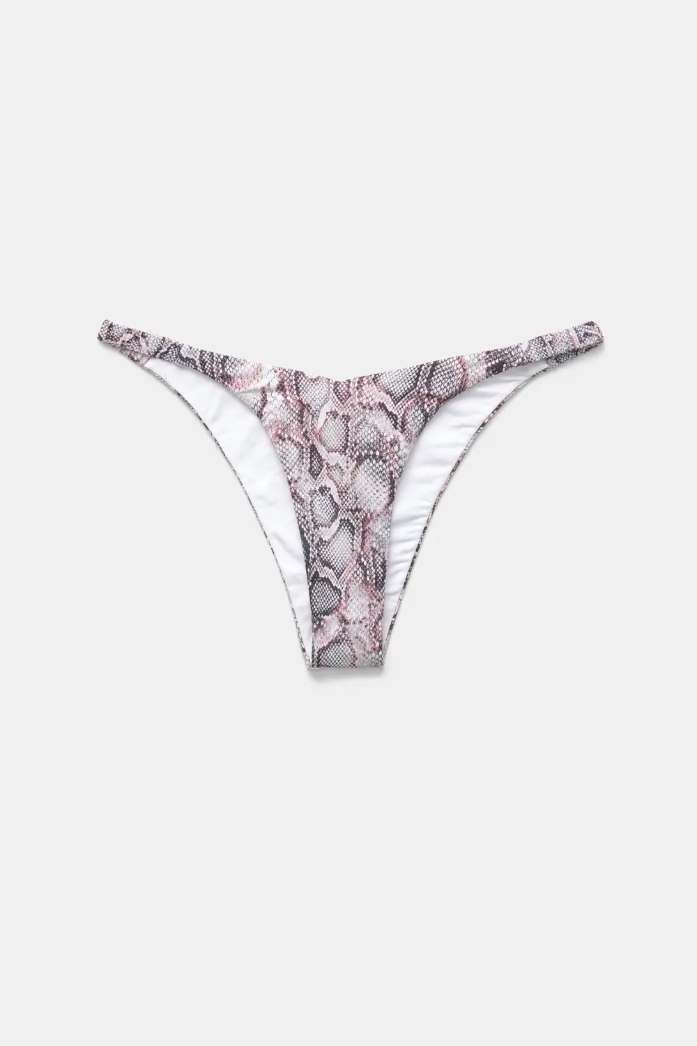 Snakeskin print bikini bottoms