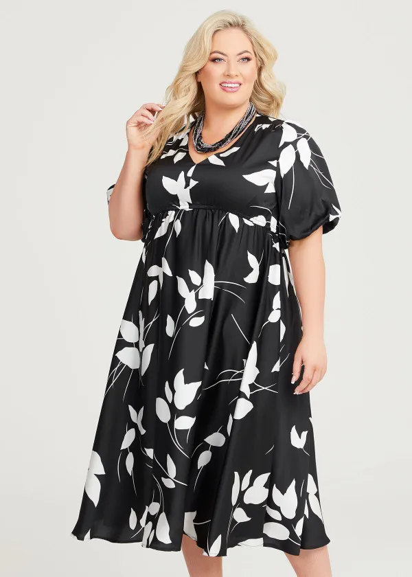 Lady Jane Satin Midi Dress