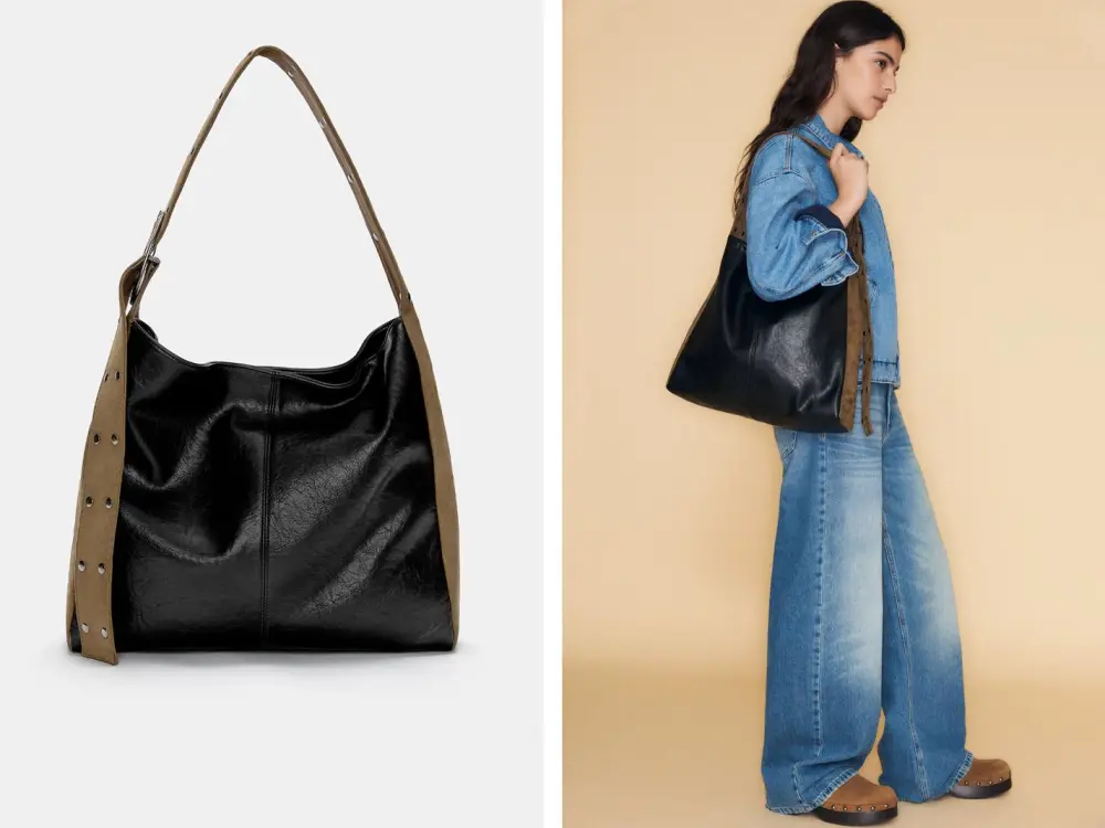 Bolso shopper contraste