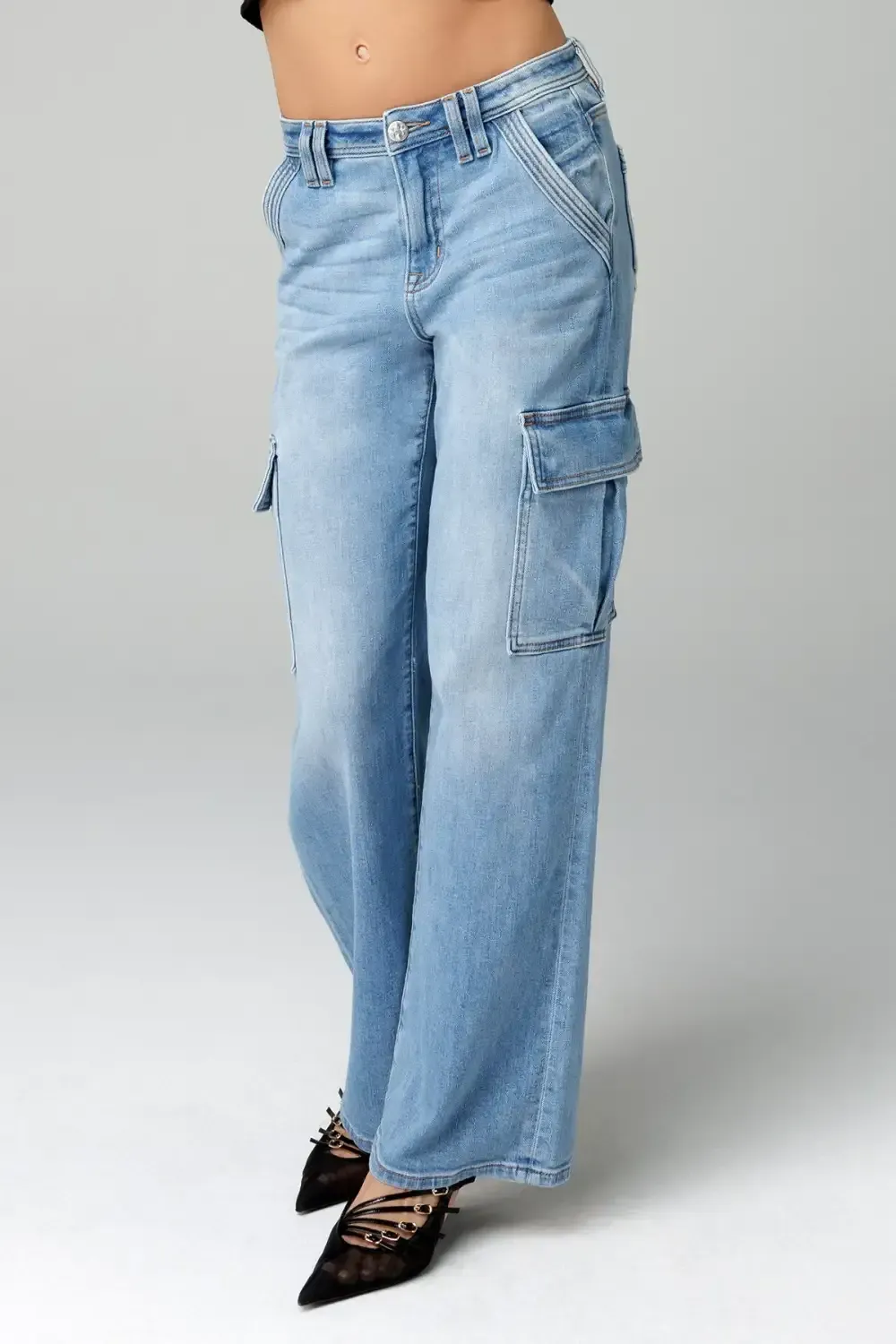 Sleek Denim Cargo