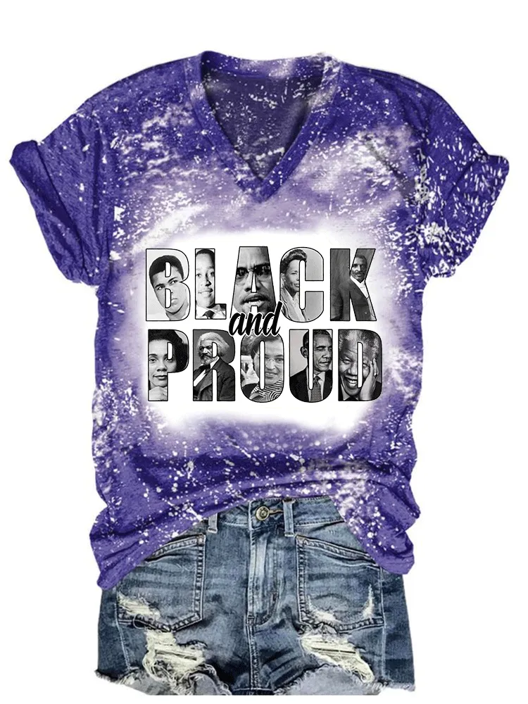 Women'S Black And Proud Short-Sleeved T-Shirt