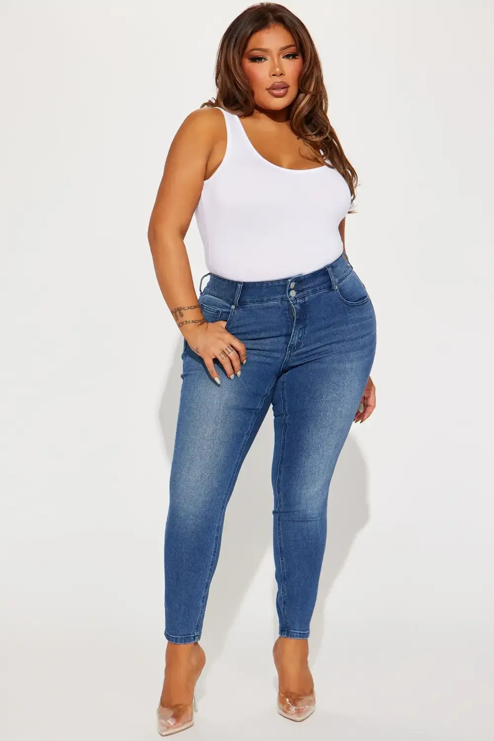 Hourglass Booty Lifter Stretch Skinny Jean - Dark Wash