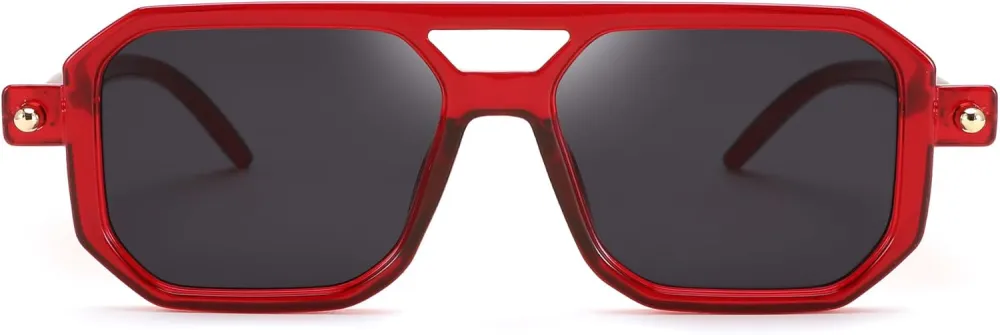 FEISEDY Vintage Square 70s Flat Aviator Sunglasses Women Men Classic Retro Stylish Frame UV400 Sunglasses B2622