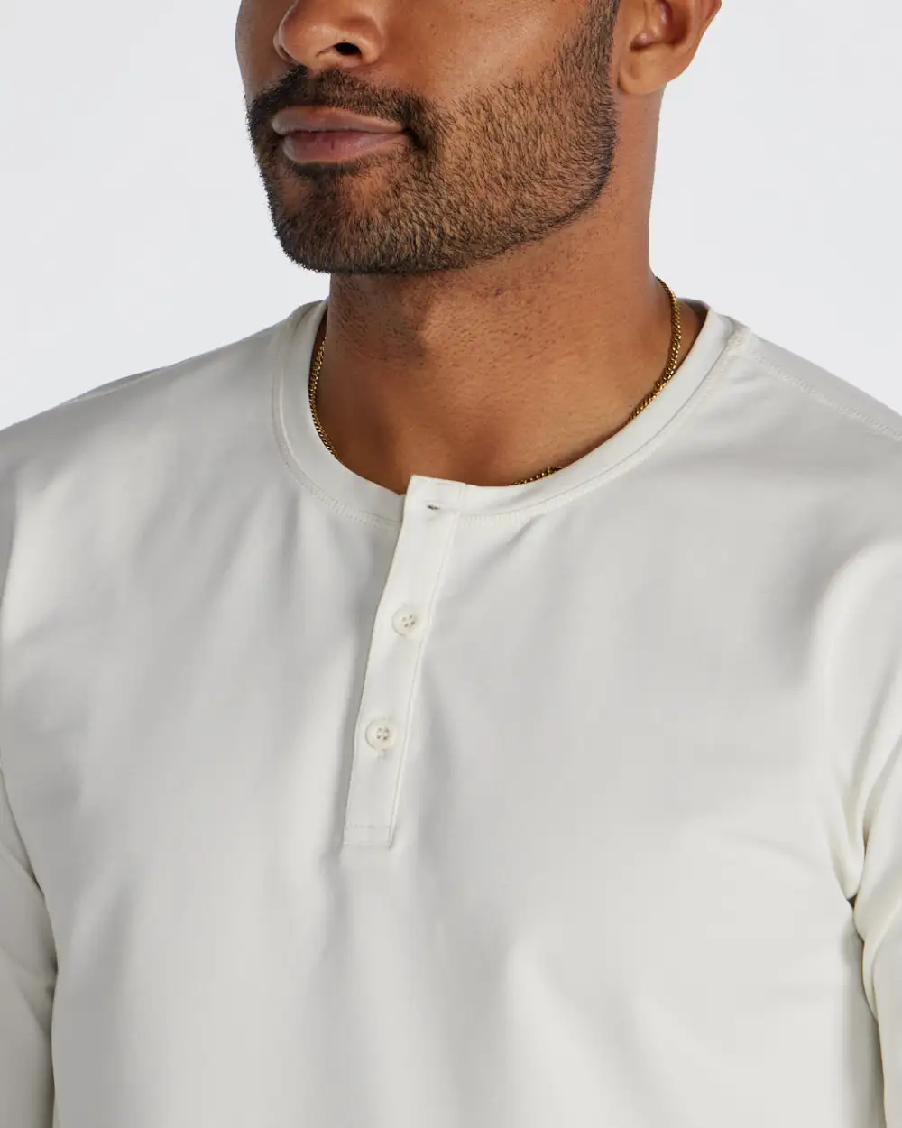 Henley Drop-Cut Long Sleeve: Lux