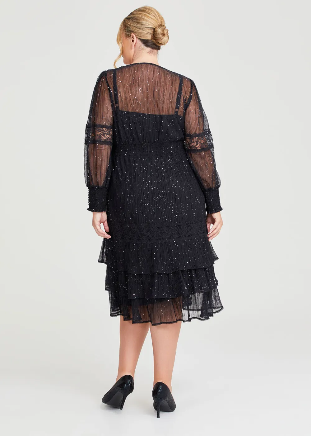 Lydia Lace Sparkle Cocktail Dress