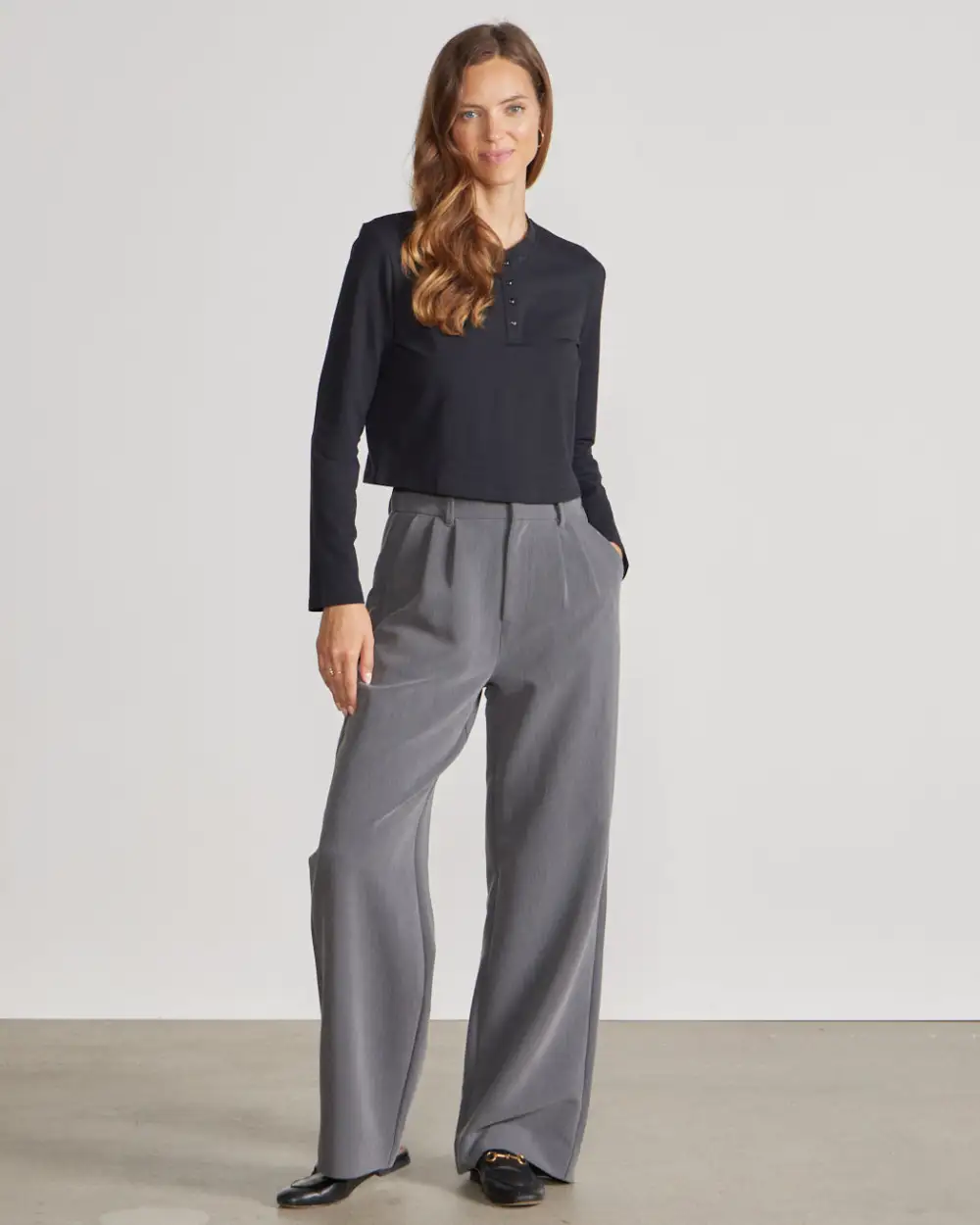 Lux Relaxed Henley Long Sleeve