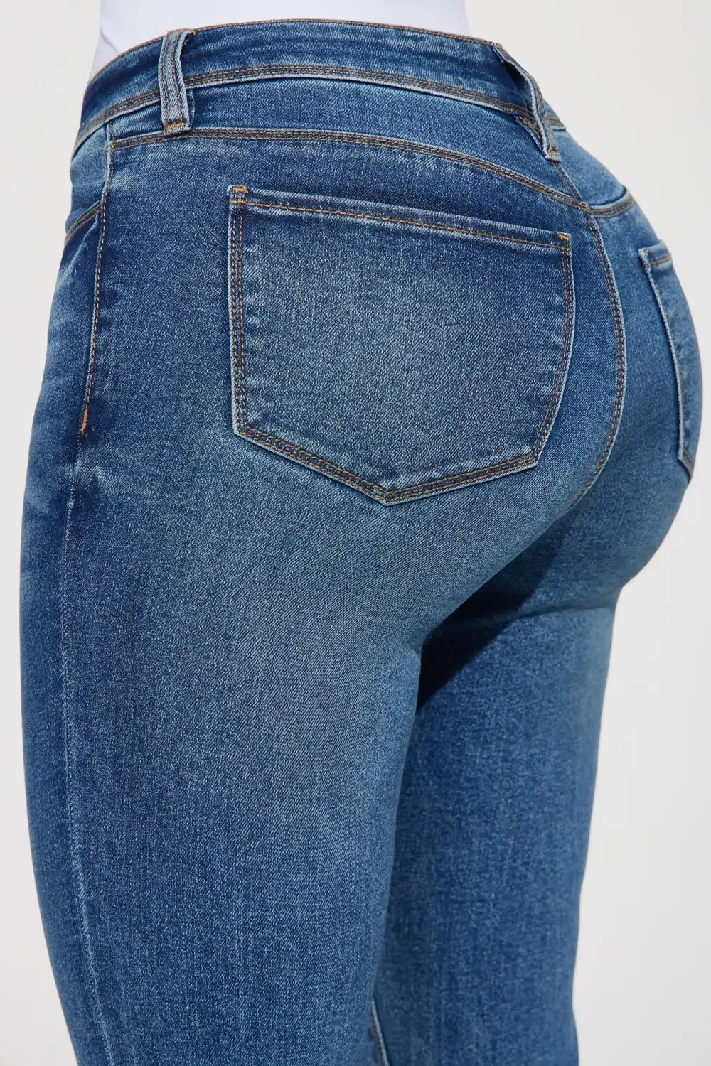 Lost Without You Soft Stretch Bootcut Jeans - Dark Wash