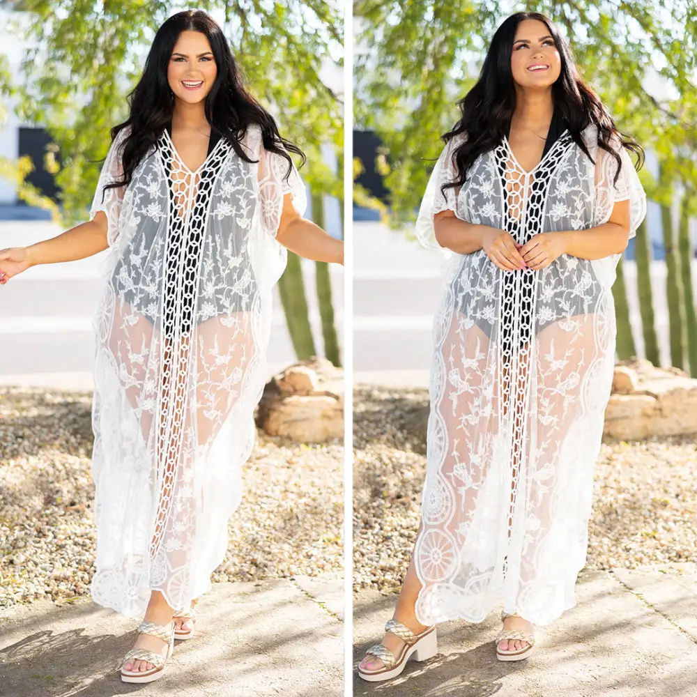 Beauty Beyond Compare Swim Dress, Ivory