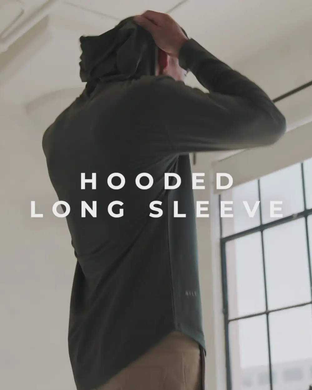 Hooded Drop-Cut Long Sleeve
