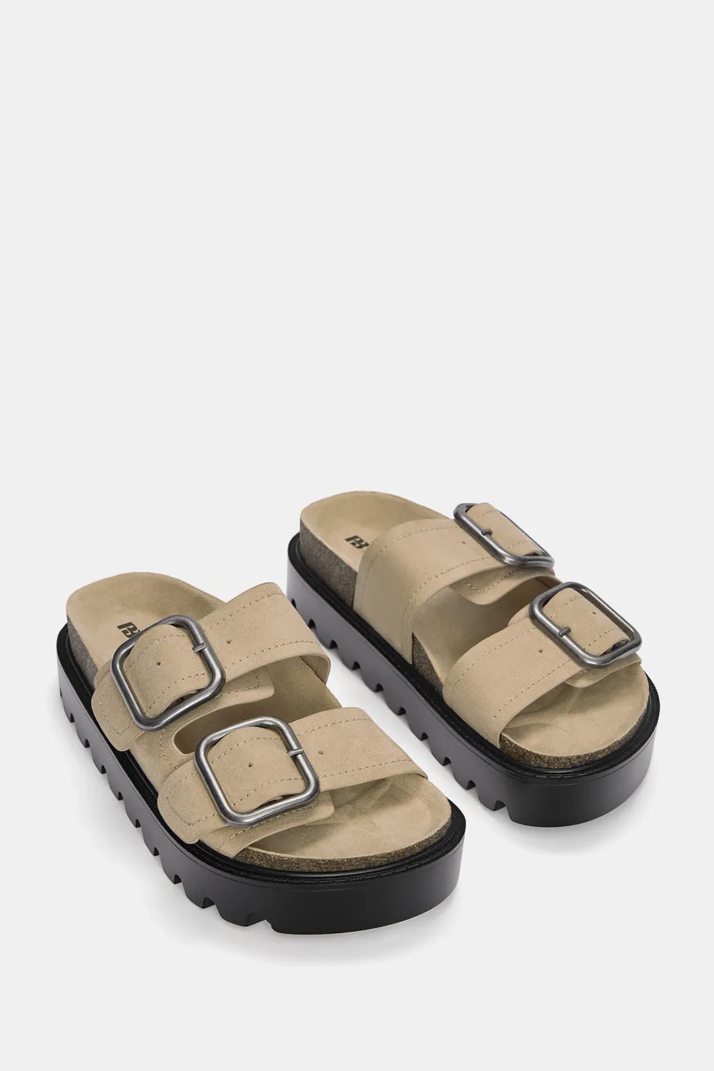 Sandalias bloque hebillas