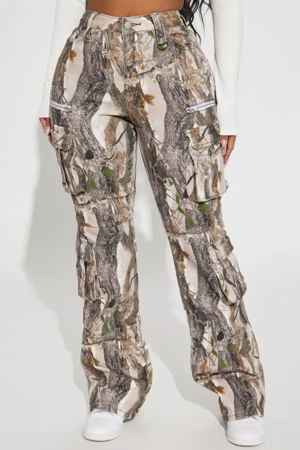 Sneak Attack Non Stretch Camo Cargo Jean - Taupe/combo