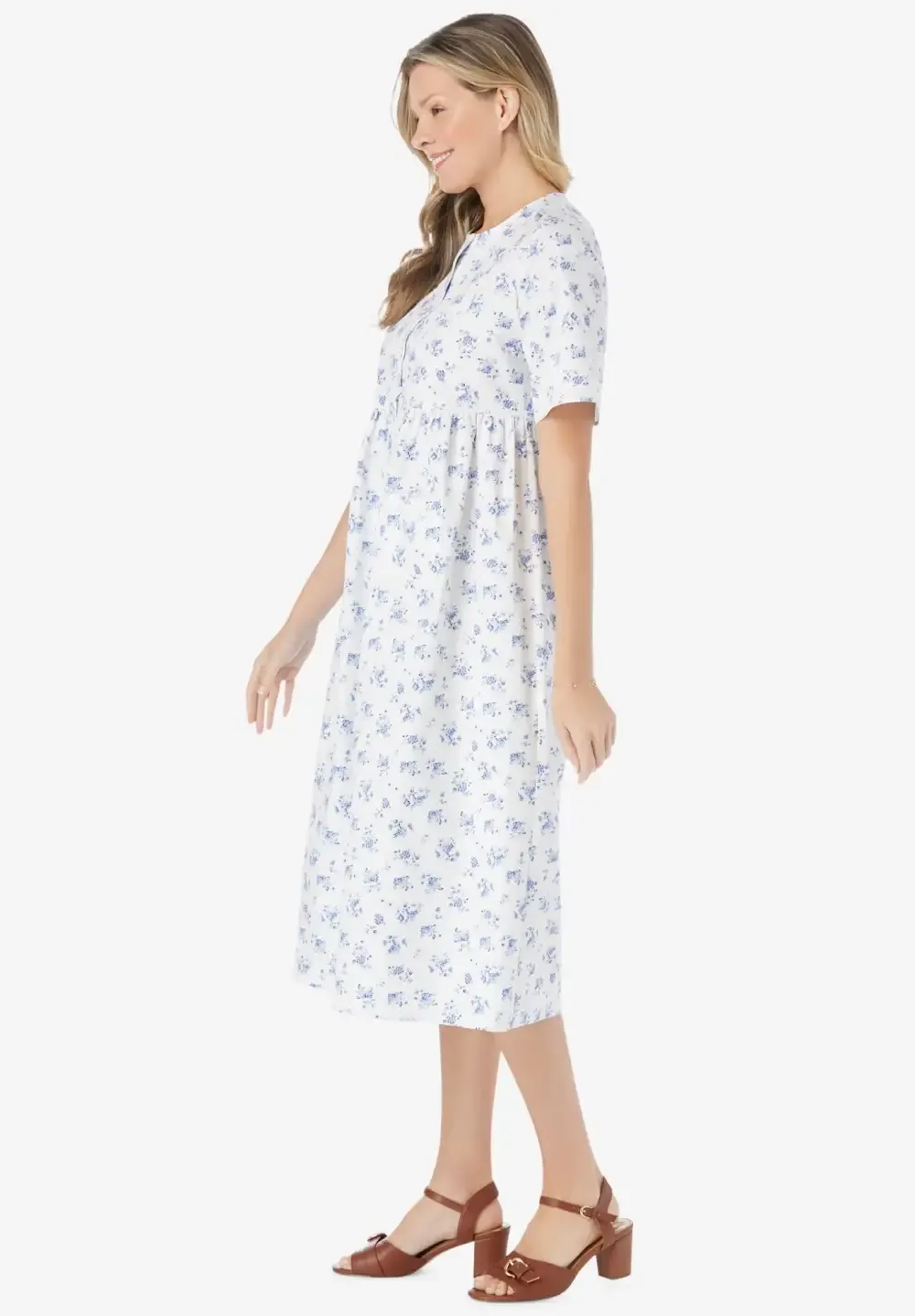 Short-Sleeve Denim Dress