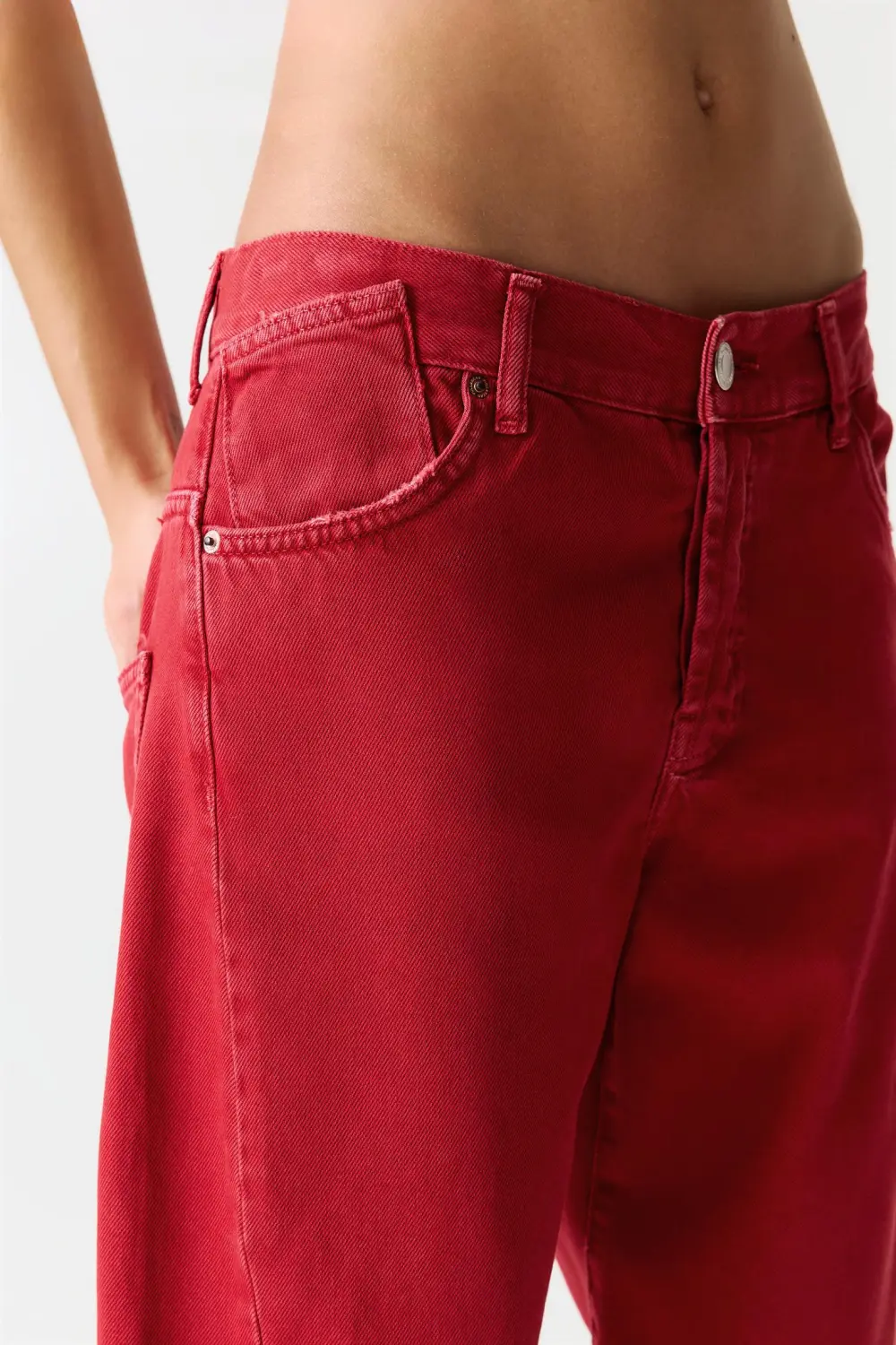 Jeans baggy costura