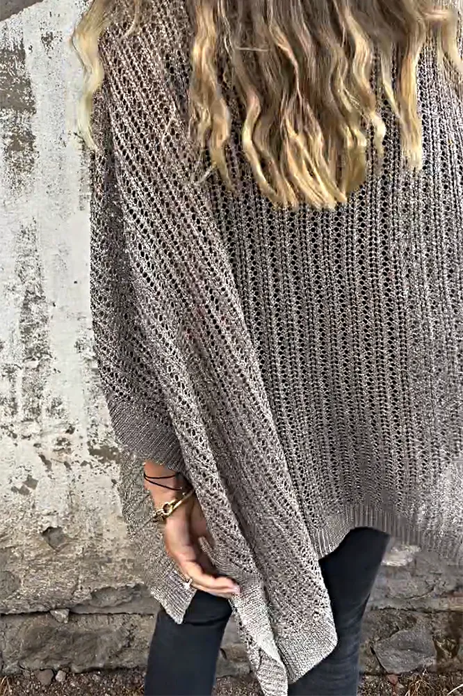 Women's hollowed out casual loose top