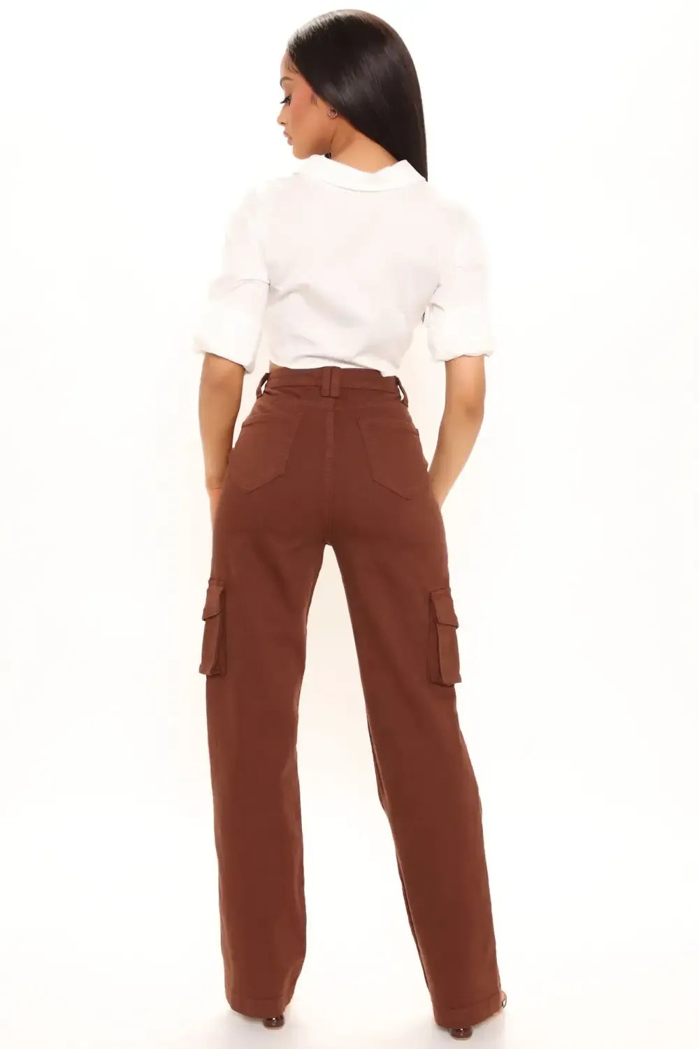 Smooth Talker Cargo Boyfriend Jeans - Chocolate