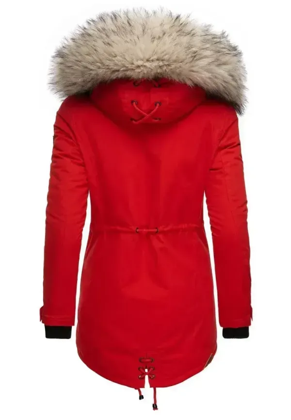 Warm winter ladies parka coat green