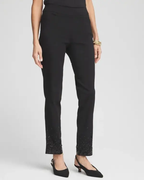 Brigitte Sequined Slim Ankle Pants