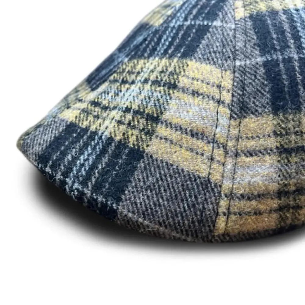 The Bruin Peaky Boston Scally Cap - Gold and Black Plaid