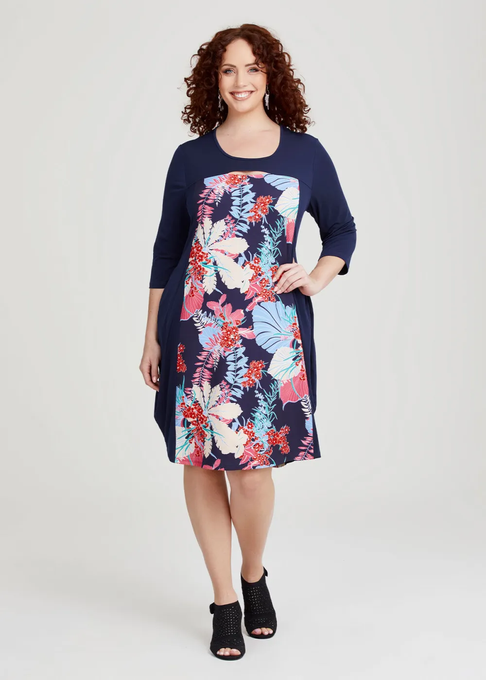 Spliced Floral Luna Dress