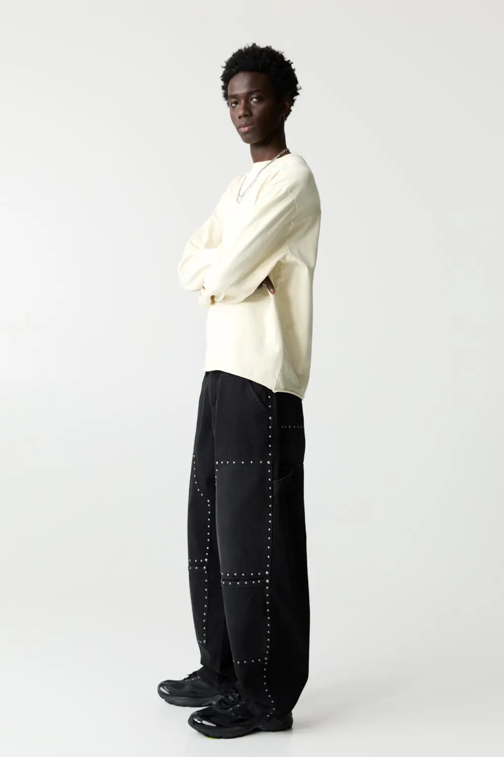 Studded carpenter jeans