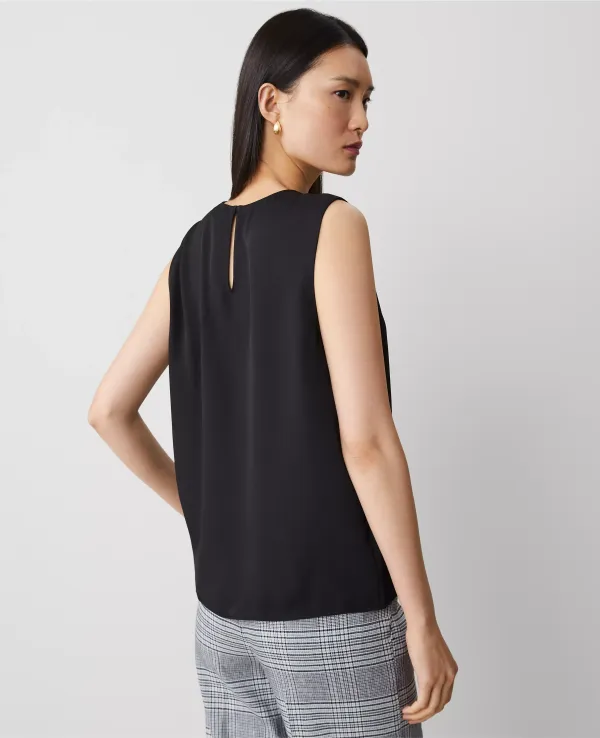 Silky Crew Neck Shell