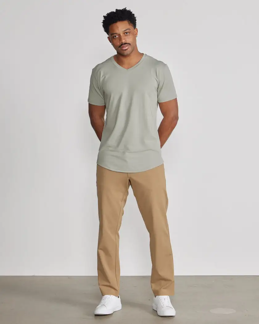 Drop-Cut V-Neck: Lux
