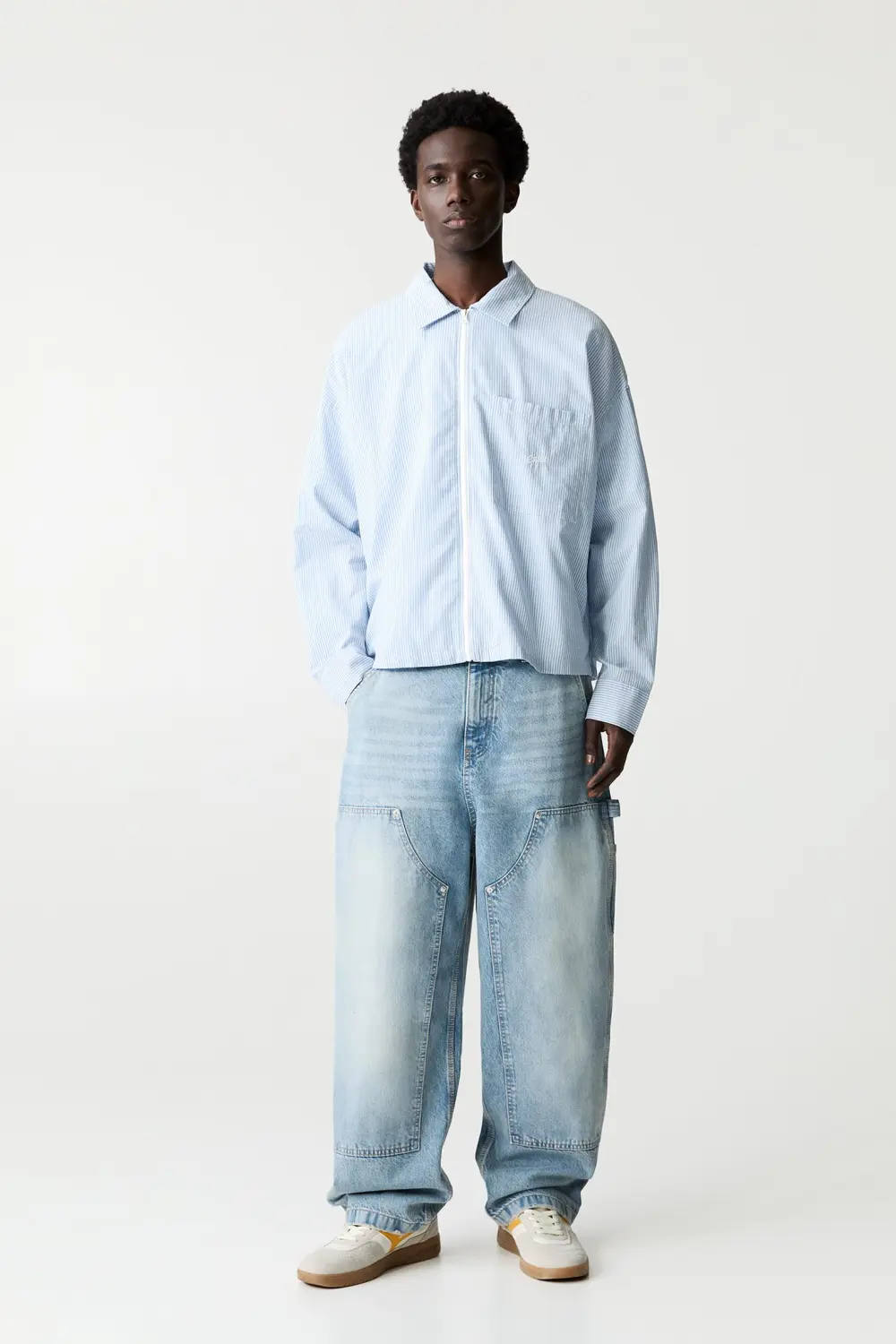 Wide-leg carpenter jeans
