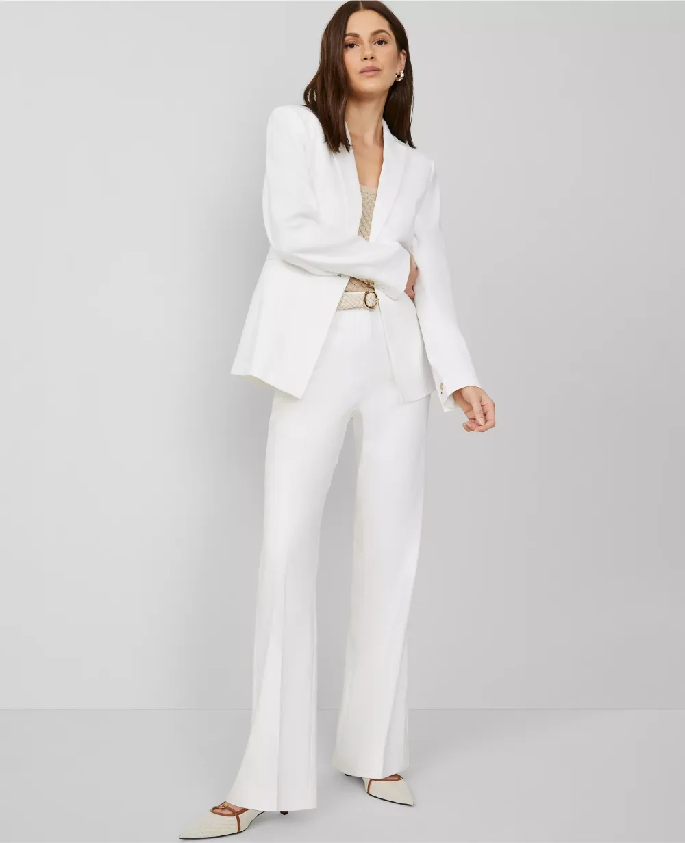The Trouser Pant in Herringbone Linen Blend