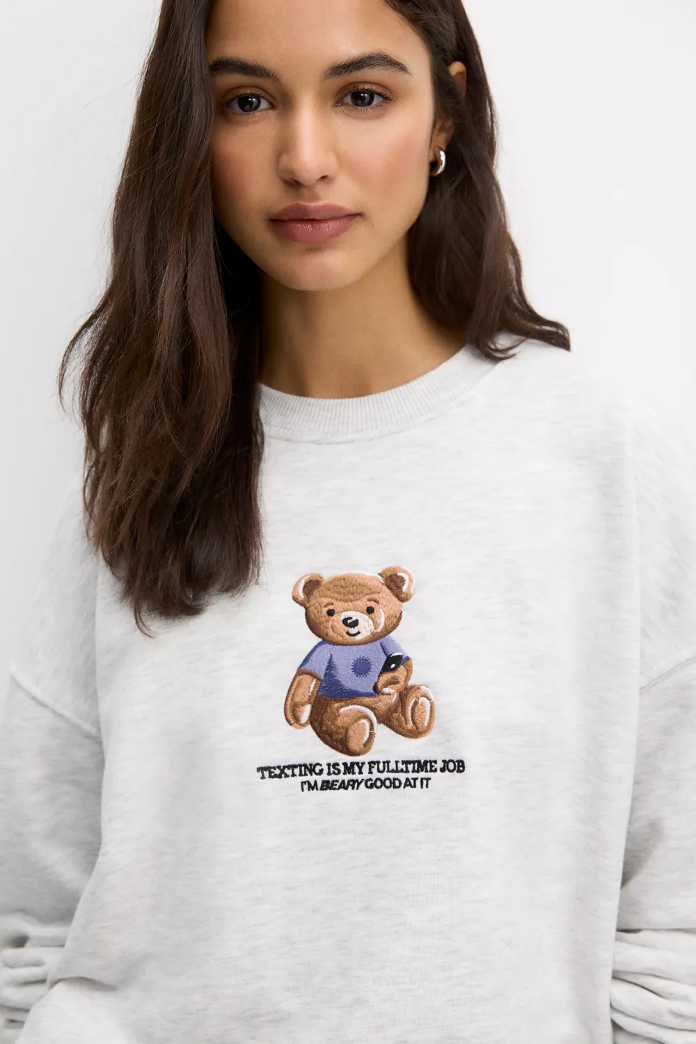 Sudadera oso bordado