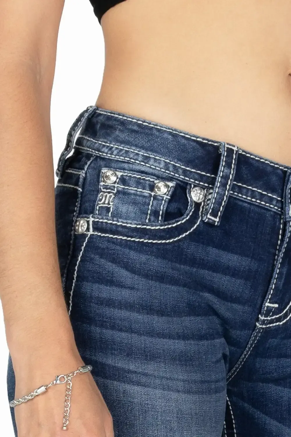Turquoise Peacock Bootcut Jeans