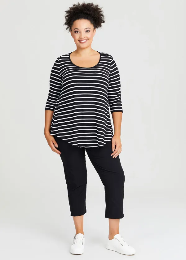 Bamboo Stripe 3/4 Sleeve Top