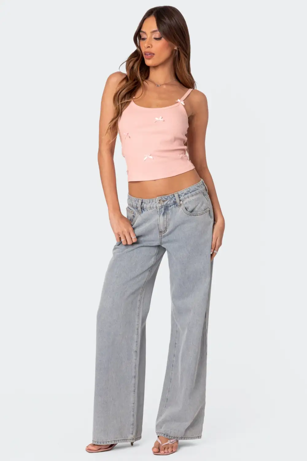Emilia Ribbed Bow Tank Top