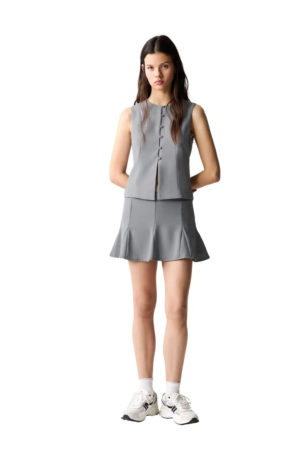 Crew neck vest