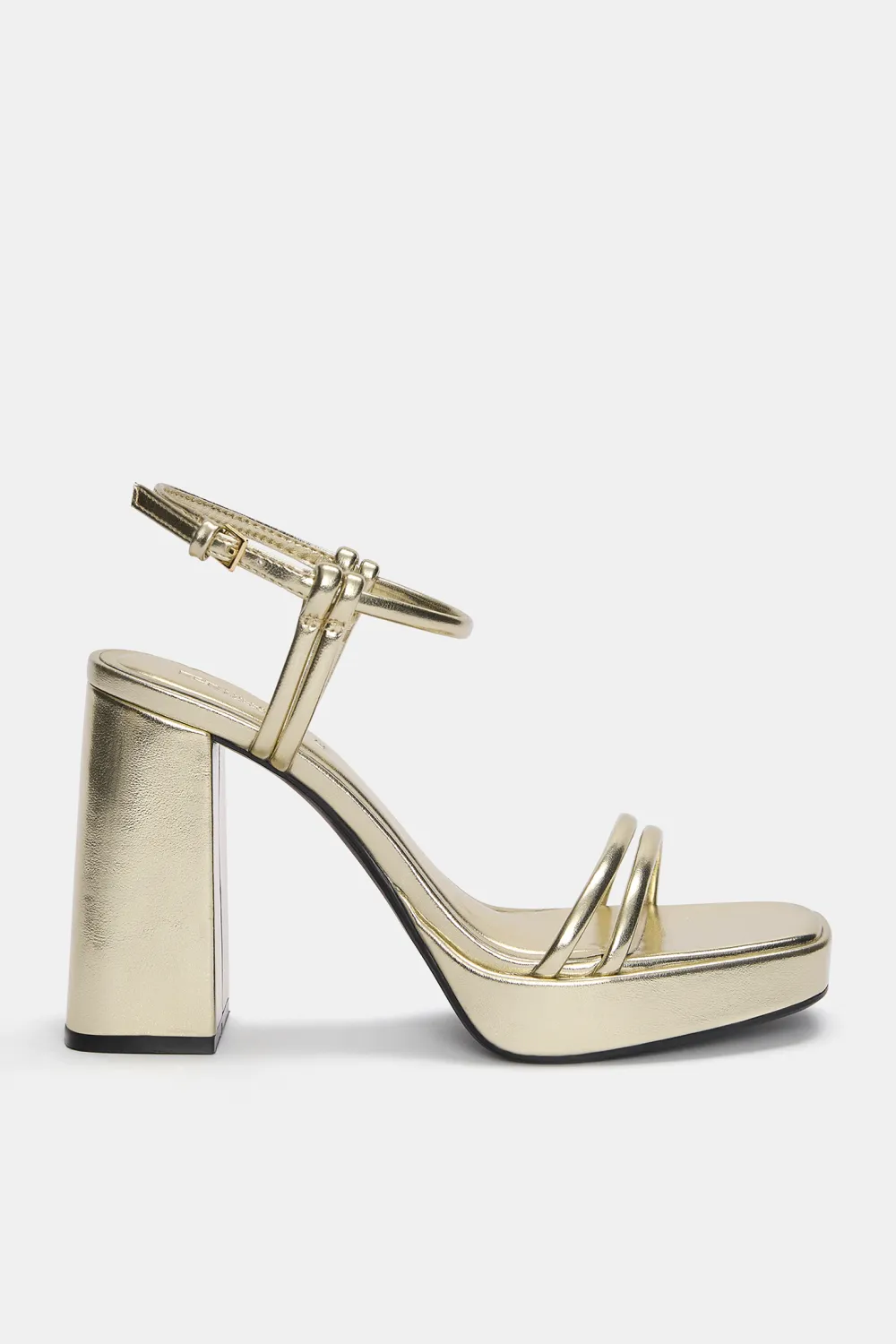 Sandalias doradas plataforma