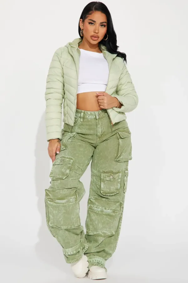 Cold Times Puffer Jacket - Chartreuse