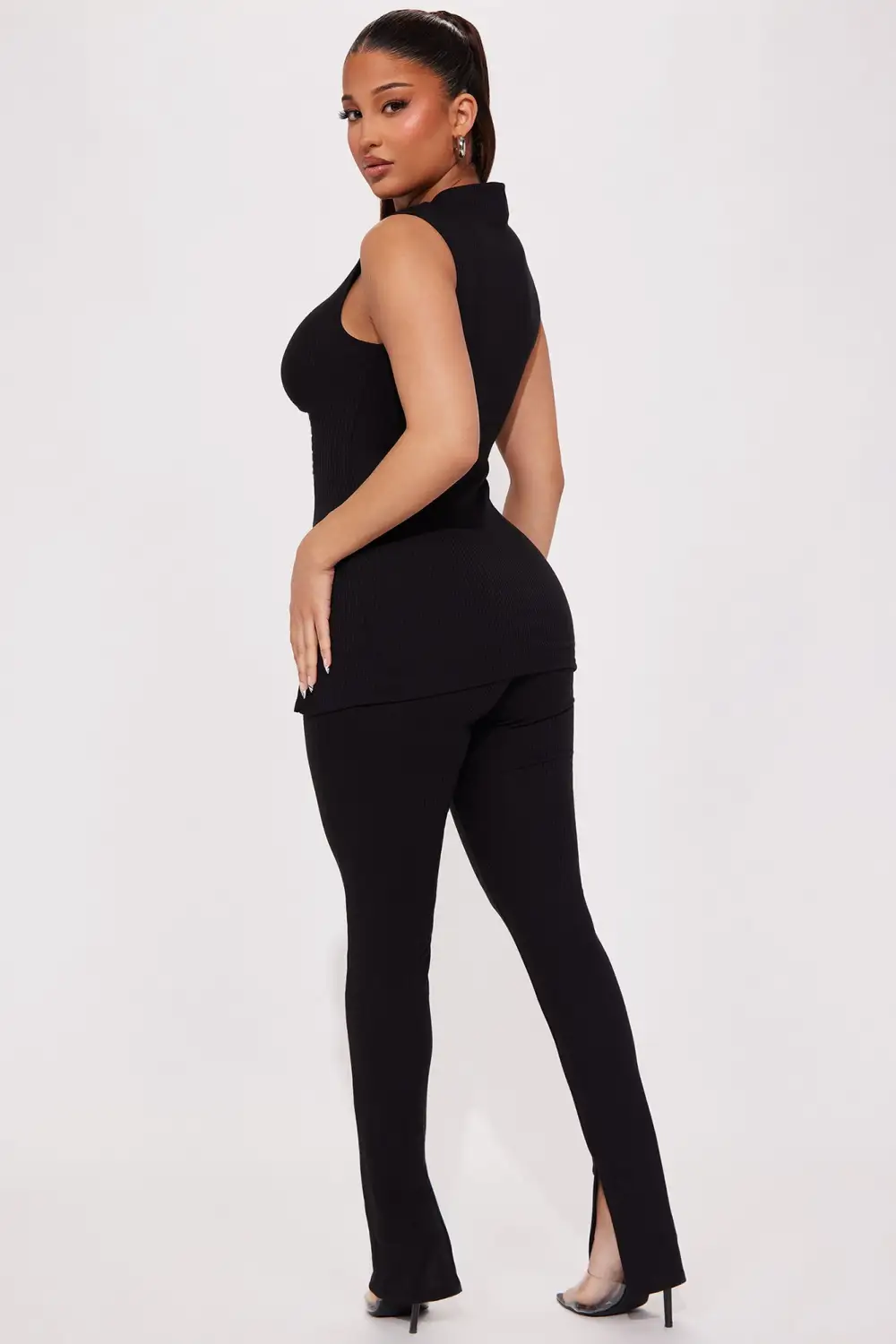 Miranda Sleeveless Legging Set - Black