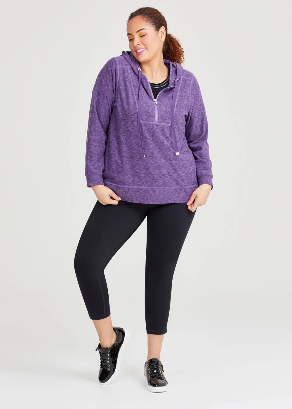 Brushed Tech Half Zip Top