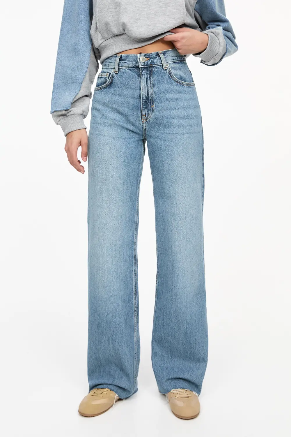 Jeans rectos tiro alto