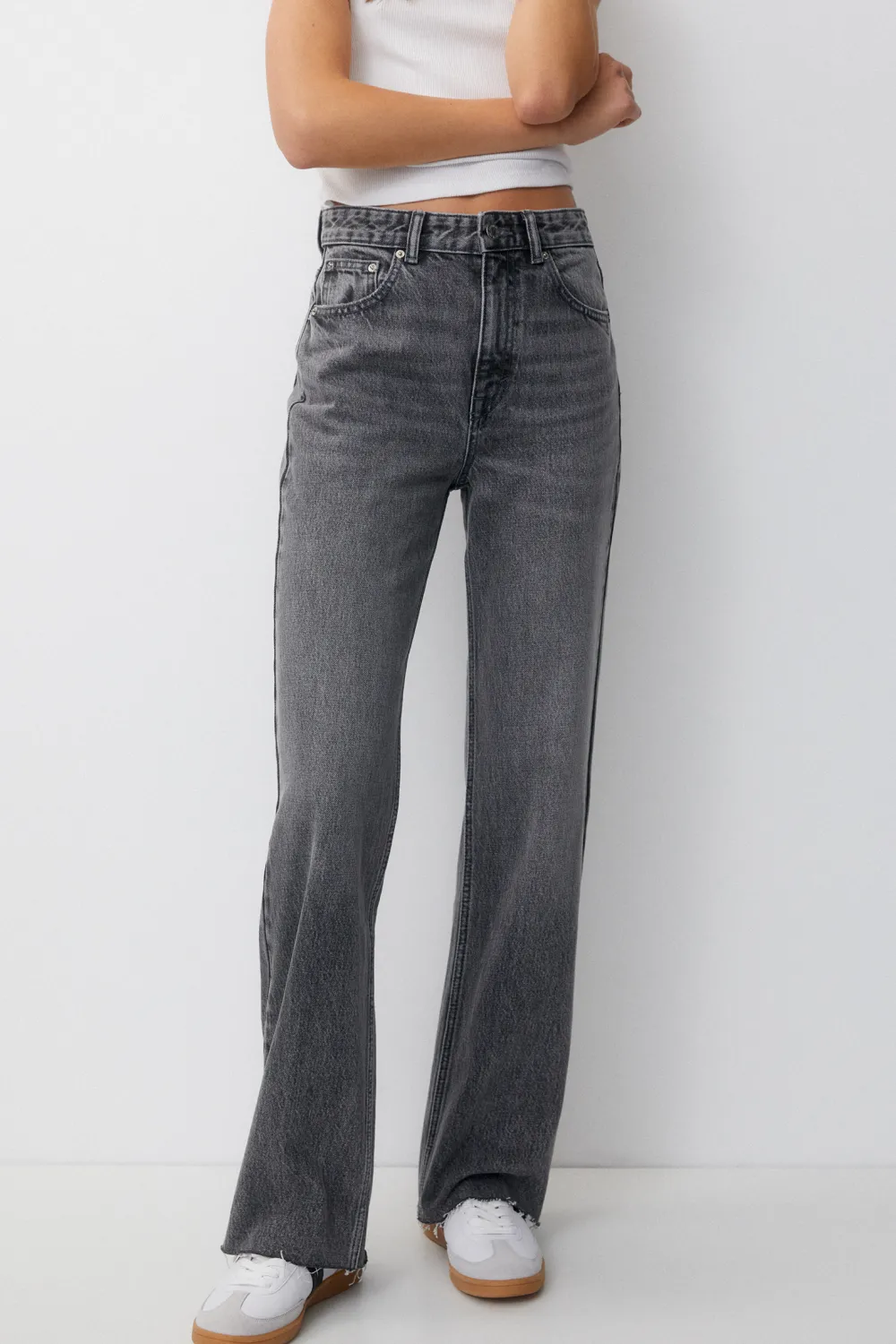 Jeans rectos tiro alto