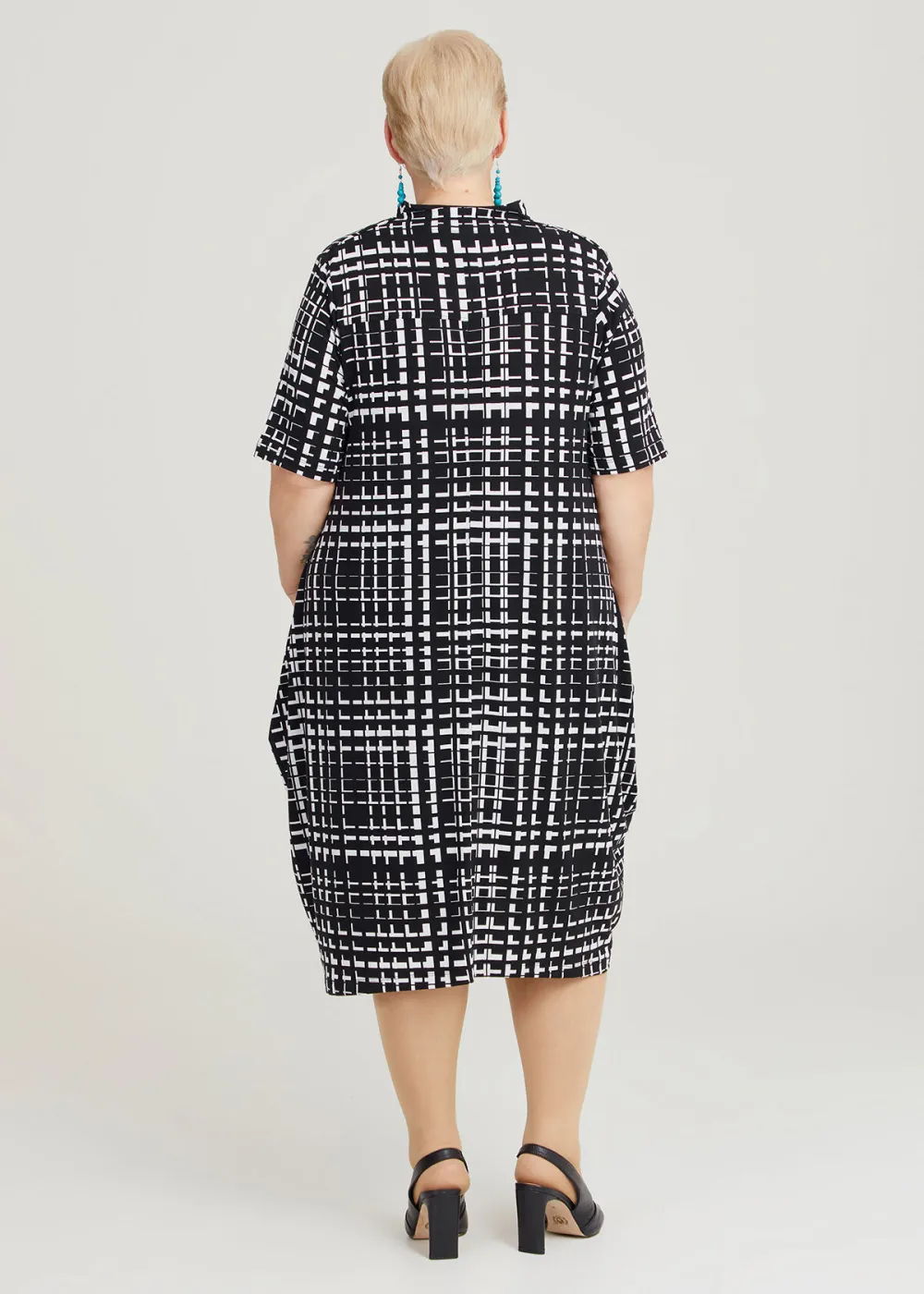 Check Luna Zip Detail Dress