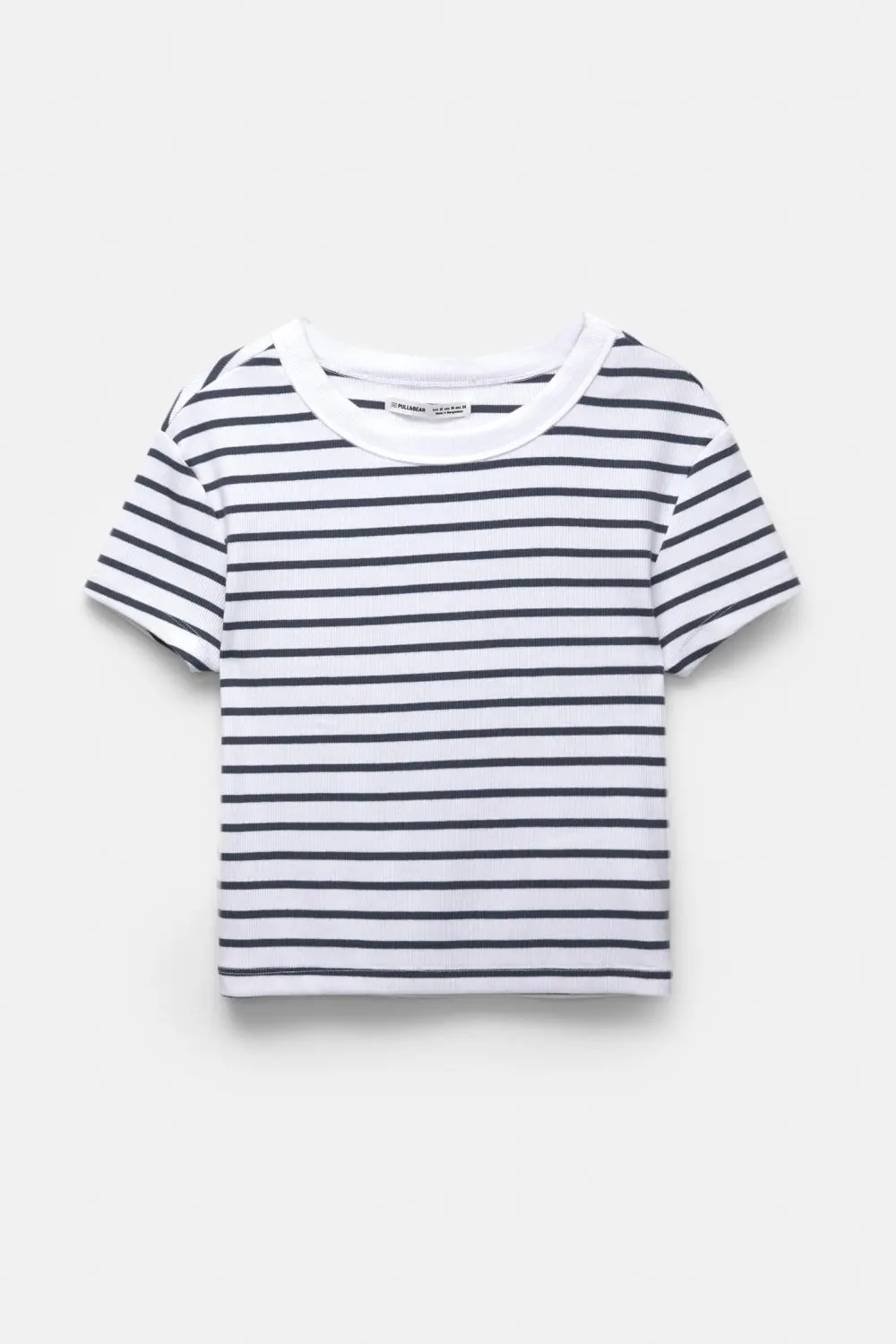 Camiseta cropped canalé