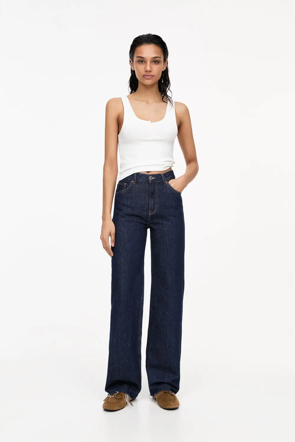 Jeans rectos tiro alto