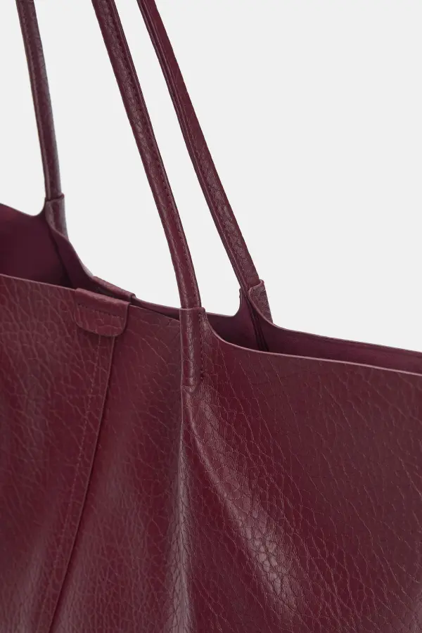 Bolso shopper efecto piel