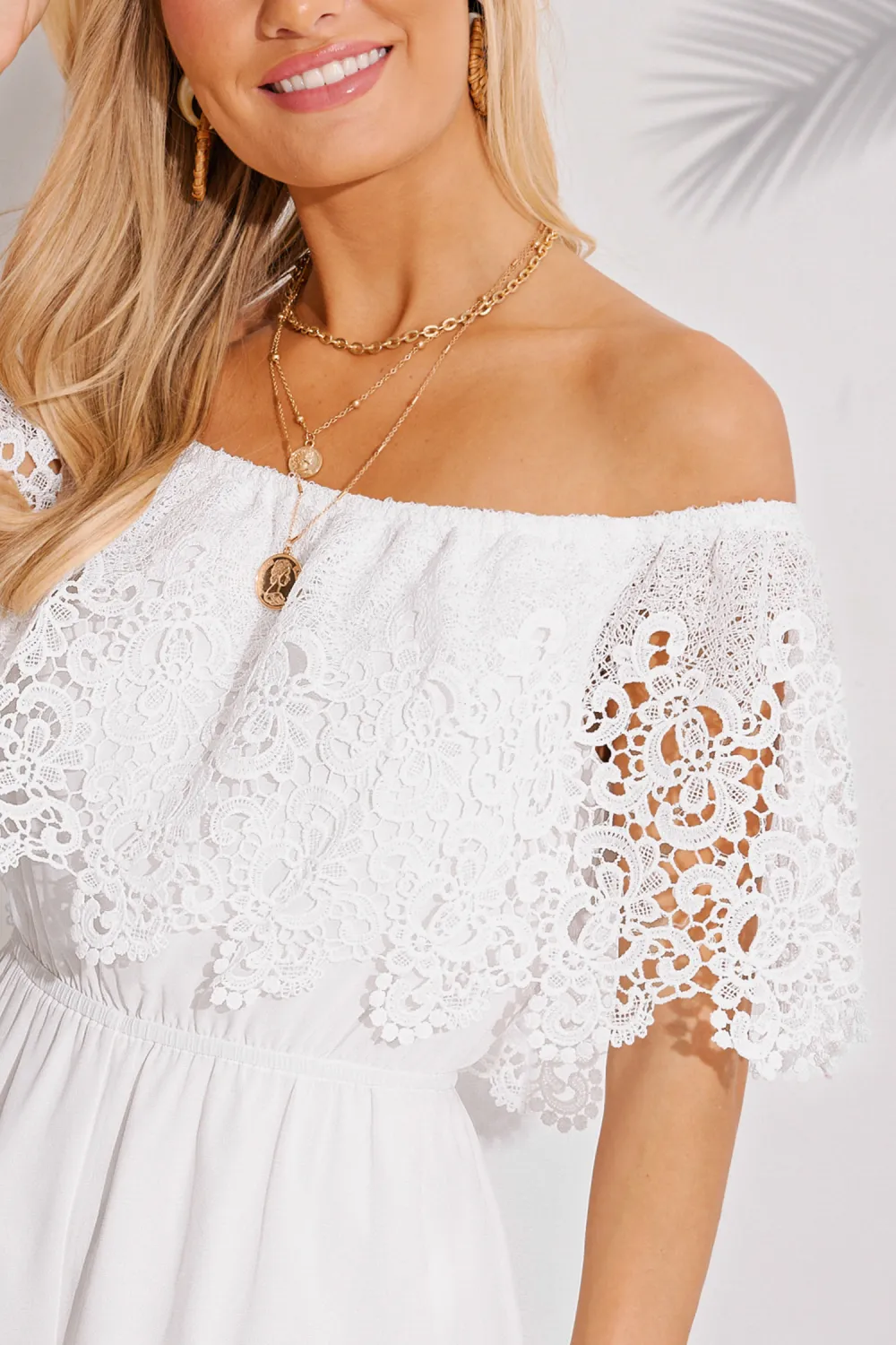 Delicate Drape White Romper