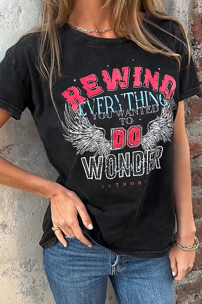 Women's cartoon pattern T-shirt