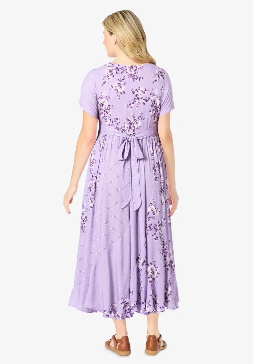 Mixed Print Maxi Dress