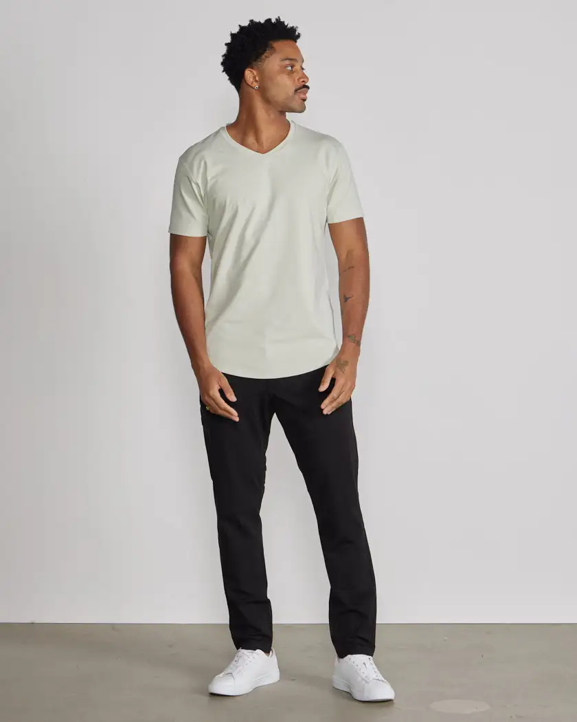 Drop-Cut V-Neck: Lux