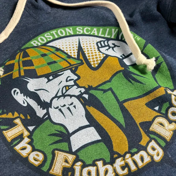 Boston Scally The Fighting Rock Hoodie - Navy
