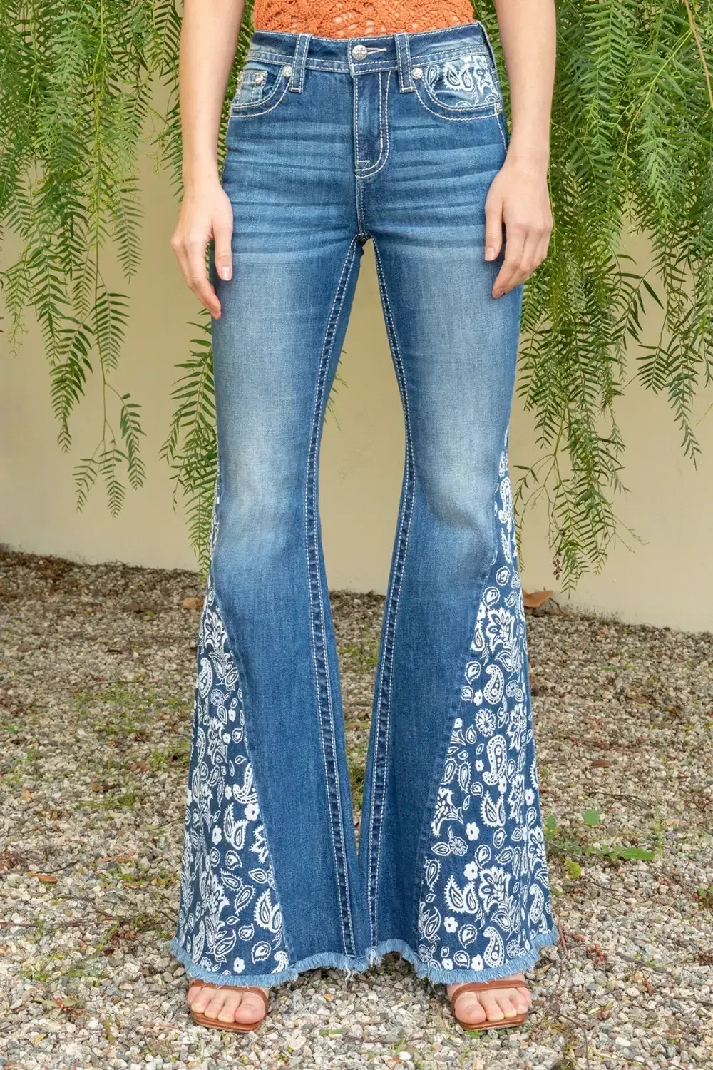 Paisley Super Flare Denim